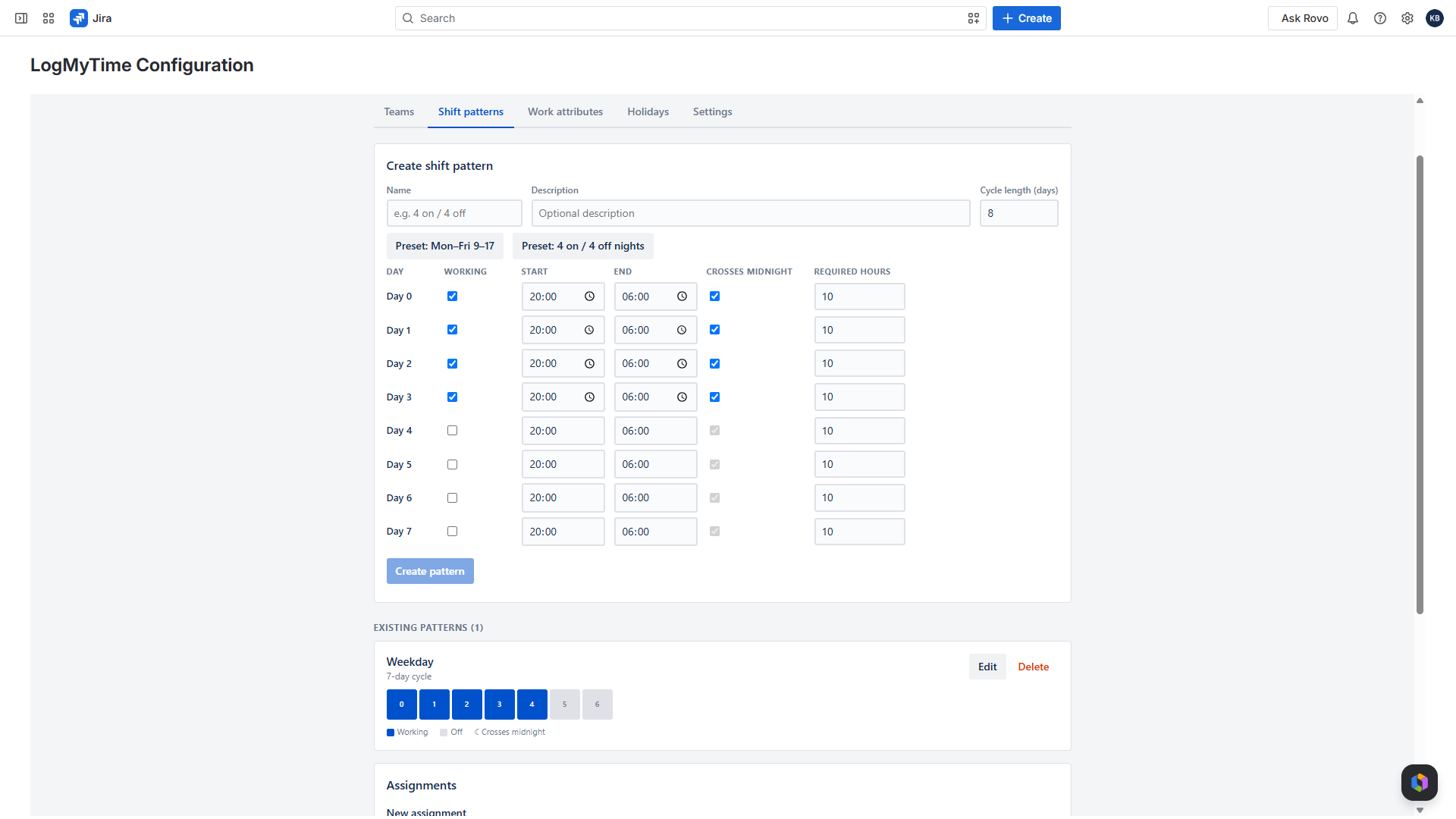 Visual shift pattern designer